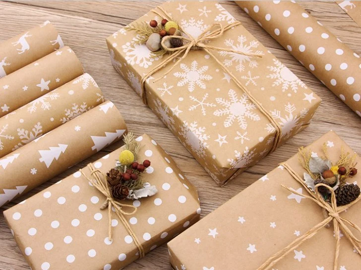 Wholesale Custom Christmas Gift Wrapping Paper in Stock for Gift Packing